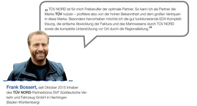 TÜV NORD-Partner Bossert Erfahrung als TÜV Partner
